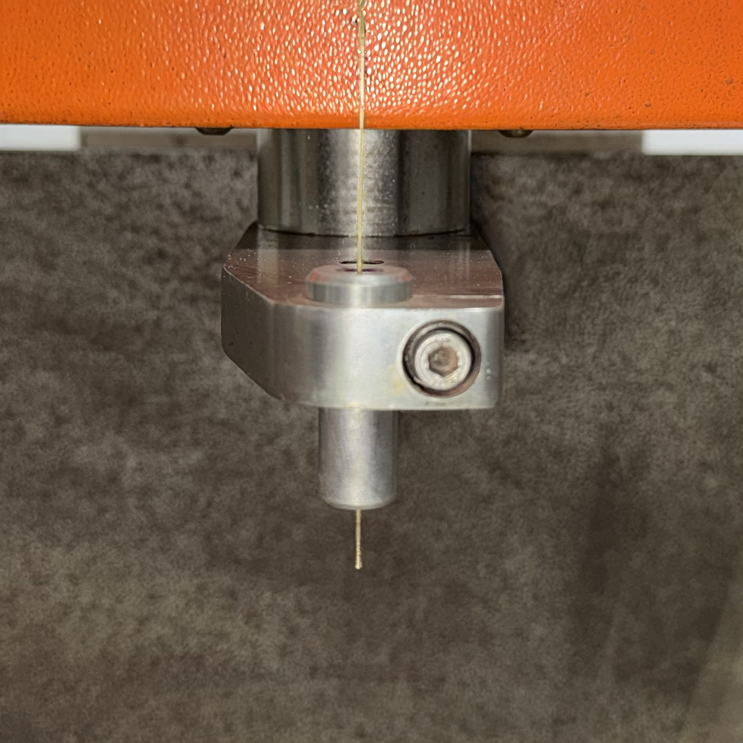 Electrode of an EDM drilling machine in the chuck